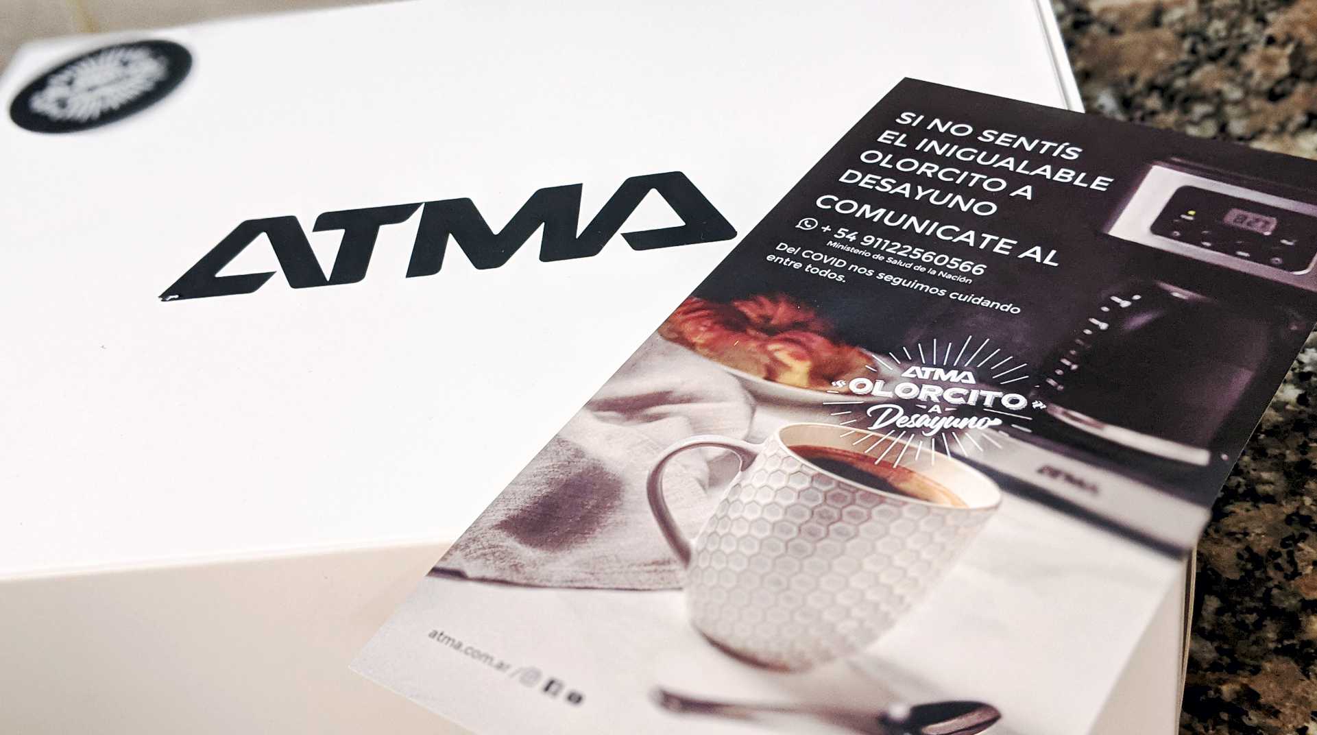 Giftbox de Tentate o testeate, la campaña de Atma con Olorcito a Desayuno